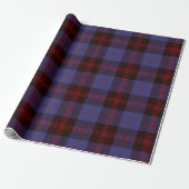 Buffalo geruite navyblauw rood cadeaupapier (Uitgerold)