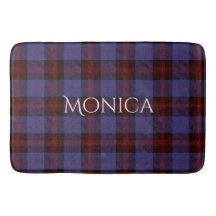 Buffalo geruite navyblauw rood monogram naam