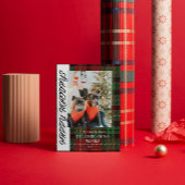 Buffalo geruite platte kerstkaart