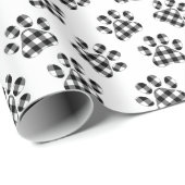 Buffalo geruite pootafdruk cadeaupapier (Rol Hoek)