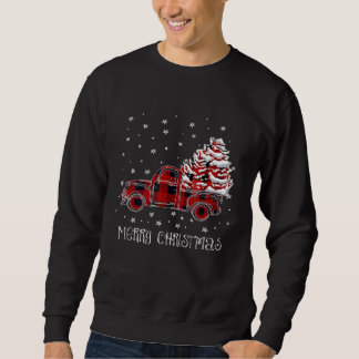 Buffalo geruite rode truck vintage kerst landelijk trui