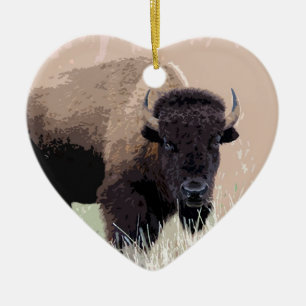 Buffalo/gif Keramisch Ornament