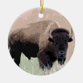 Buffalo/gif Keramisch Ornament (Voorkant)