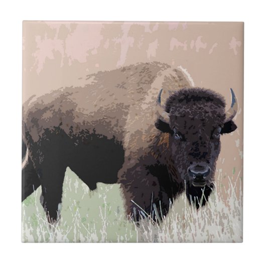 Buffalo/gif Tegeltje (Voorkant)
