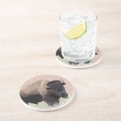 Buffalo/gif Zandsteen Onderzetter (Zijkant)