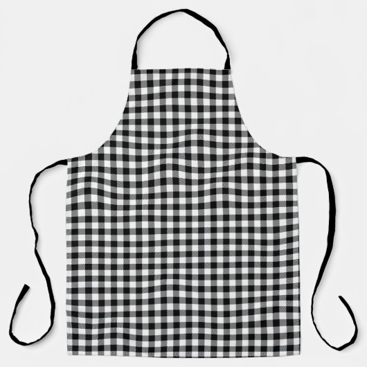 Buffalo Gingham Black en White Check Pset Schort (Voorkant)