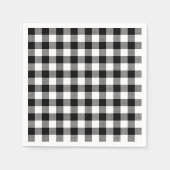 Buffalo Gingham Black en White Check Pset Servet (Voorkant)