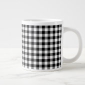 Buffalo gingham Black en White Check Pset Therma Grote Koffiekop (Rechts)