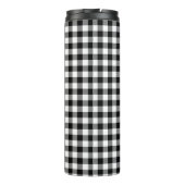 Buffalo Gingham Black en White Check Pset Thermosbeker (Achterkant)