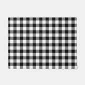 Buffalo gingham Black en White Check Pset Wrappi Deurmat (Voorkant)