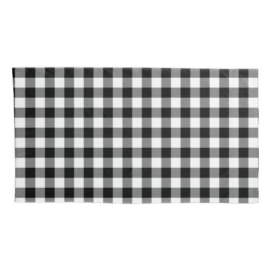 Buffalo gingham Black en White Check Pset Wrappi Kussensloop (Achterkant-Rechts)