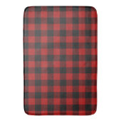 Buffalo Gingham Patroon met rood en zwart Badmat (Voorkant Verticaal)