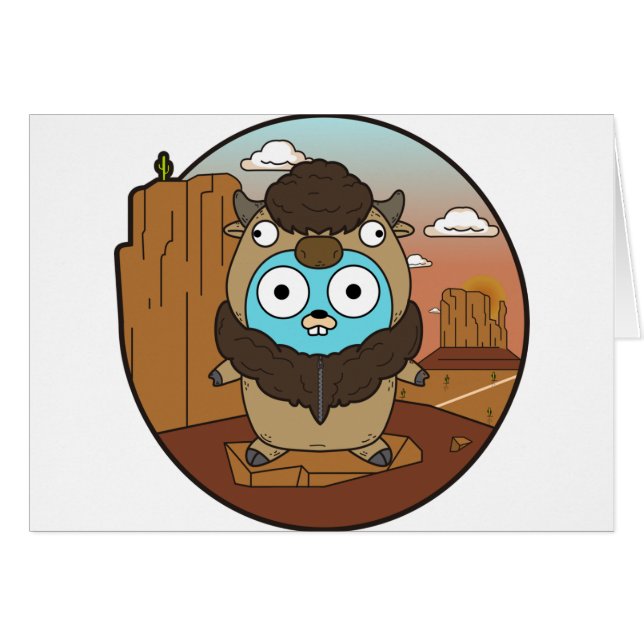 Buffalo Gopher in woestijn (Voorkant Horizontaal)