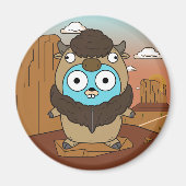 Buffalo Gopher in woestijn Magneet (Voorkant)