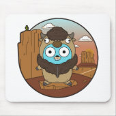 Buffalo Gopher in woestijn Muismat (Voorkant)