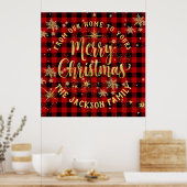 Buffalo Goud Manuscript Familie Zure Kerst Poster (Keuken)