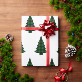 Buffalo Green Pine Trees Cadeaupapier
