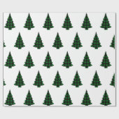 Buffalo Green Pine Trees Cadeaupapier (Vlak)