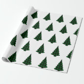 Buffalo Green Pine Trees Cadeaupapier (Uitgerold)