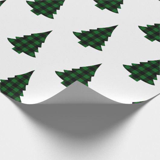 Buffalo Green Pine Trees Cadeaupapier (Hoek)