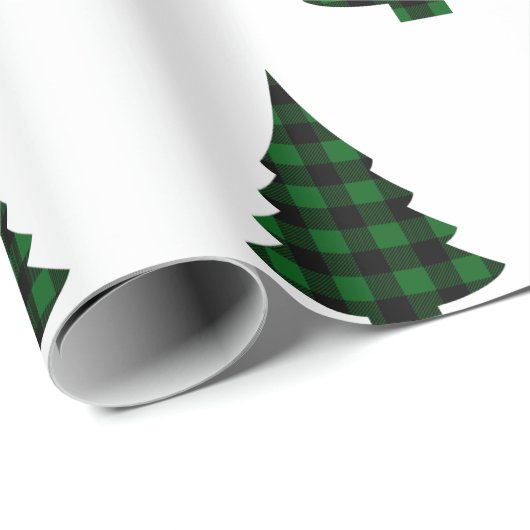 Buffalo Green Pine Trees Cadeaupapier (Rol Hoek)