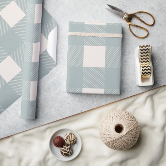 Buffalo Grijze, eenvoudige, stijlvolle rendy contr Cadeaupapier (Crafts)