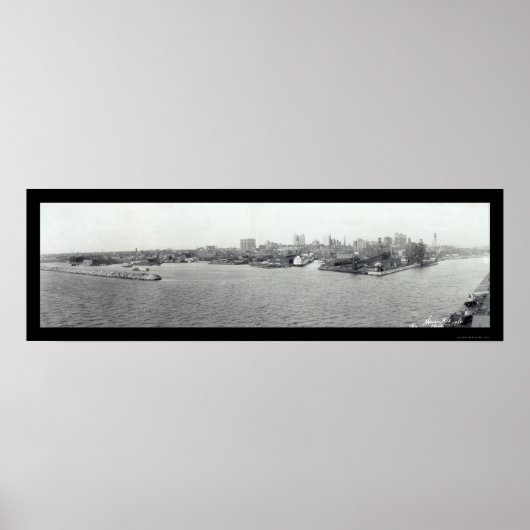Buffalo Harbour, foto 1925 Poster (Voorkant)