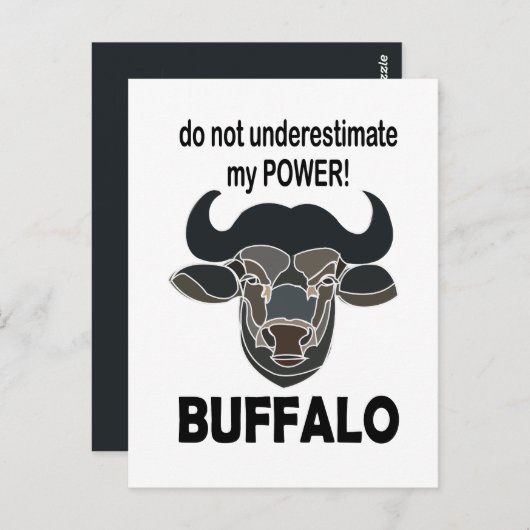 Buffalo Head Bison Animal Buffalo Briefkaart (Voorkant / Achterkant)