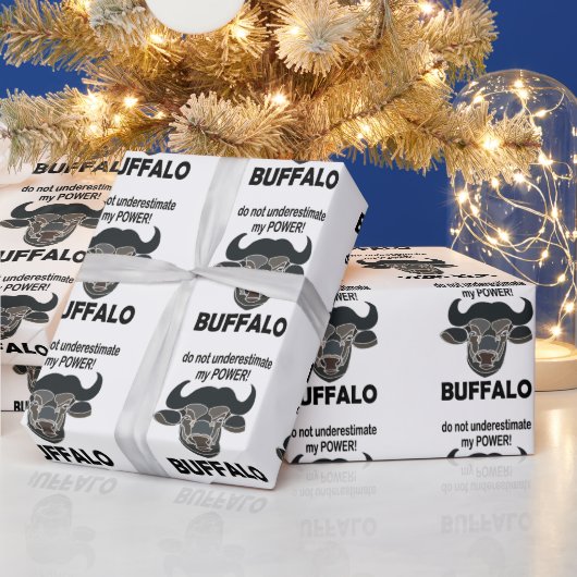 Buffalo Head Bison Animal Buffalo Cadeaupapier (Feestdagen)