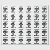 Buffalo Head Bison Animal Buffalo Cadeaupapier (Vlak)