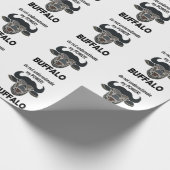 Buffalo Head Bison Animal Buffalo Cadeaupapier (Hoek)