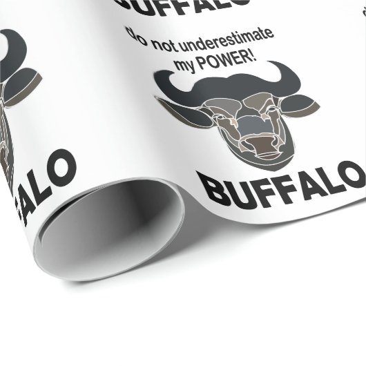 Buffalo Head Bison Animal Buffalo Cadeaupapier (Rol Hoek)