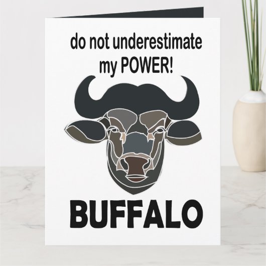 Buffalo Head Bison Animal Buffalo Kaart (Voorkant)