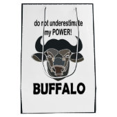 Buffalo Head Bison Animal Buffalo Medium Cadeauzakje (Achterkant)