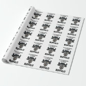 Buffalo Head Bison Dier Buffalo Cadeaupapier (Uitgerold)