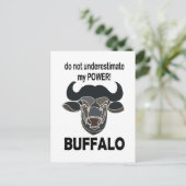 Buffalo Head Bizon Dier Buffalo Briefkaart (Staand voorkant)