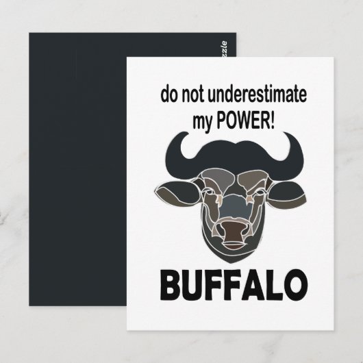 Buffalo Head Bizon Dier Buffalo Briefkaart (Voorkant / Achterkant)