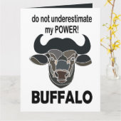 Buffalo Head Bizon Dier Buffalo Kaart (Gele Bloem)