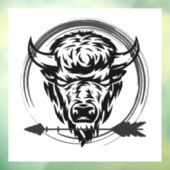 Buffalo Head en Arrow Raamsticker (Vel 3)