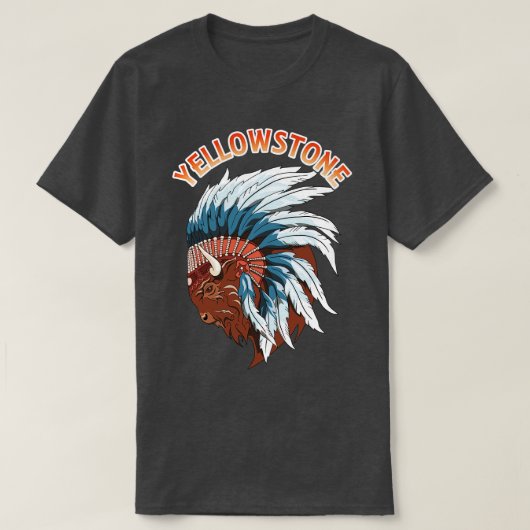Buffalo Head Yellowstone Wildlife T-shirt (Design voorkant)