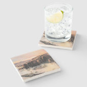 Buffalo Herd (door Charles M. Russell) Stenen Onderzetter (Zijkant)