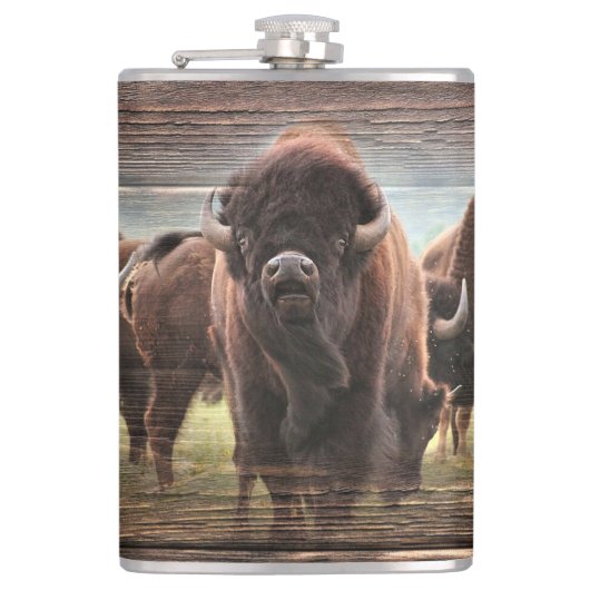 Buffalo Herd Heupfles (Voorkant)