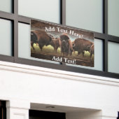 Buffalo Herd Spandoek (Buitenkant Gebouw)