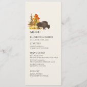 Buffalo Herfst Foliage Bison Autumn Wedding Menu (Voorkant)