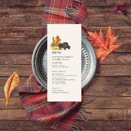 Buffalo Herfst Foliage Bison Autumn Wedding Menu