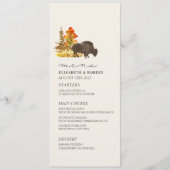 Buffalo Herfst Foliage Bison Script Weduwmenu Menu (Voorkant)