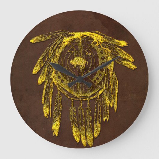 Buffalo Hide Shield 1 Wandklokken Opties (Voorkant)