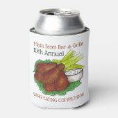 Buffalo Hot Chicken Wings Wing Eating Competitie Blikjeskoeler (Blikje Voorkant)