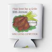 Buffalo Hot Chicken Wings Wing Eating Competitie Blikjeskoeler (Voorkant)