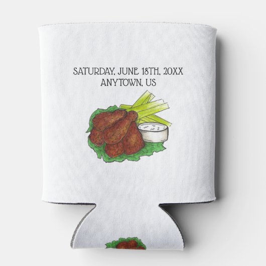 Buffalo Hot Chicken Wings Wing Eating Competitie Blikjeskoeler (Achterkant)